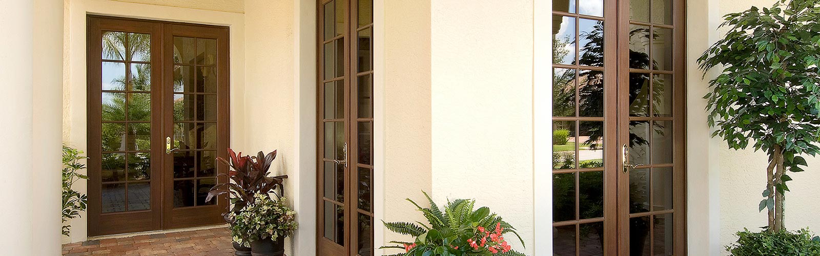 Wood Grain Impact French Doors