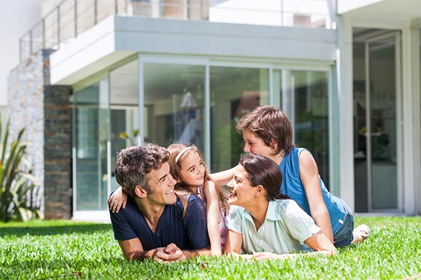 Impact Resistant Sliding Glass Door Installed in Family Home